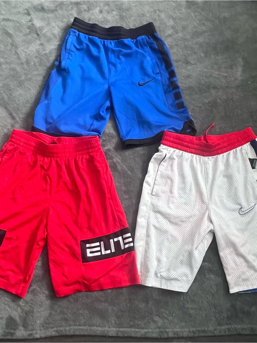 Nike Kids Blue, Red & White Athletic Shorts Set  will separate 15 each
